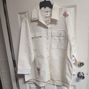 Super cute Disney, flower & garden exclusive, long sleeve button up. Size Large